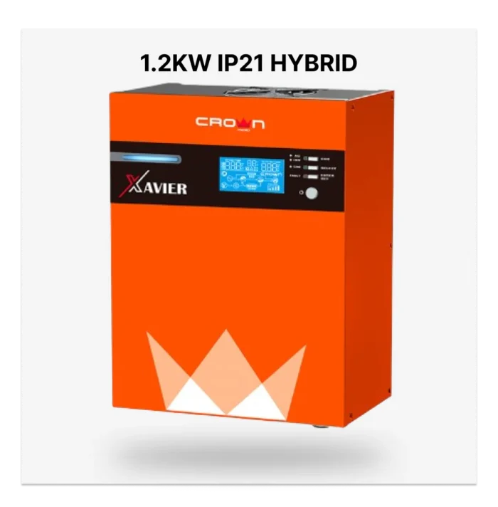 Crown Xavier 1.2Kva 900W solar inverter Hybrid